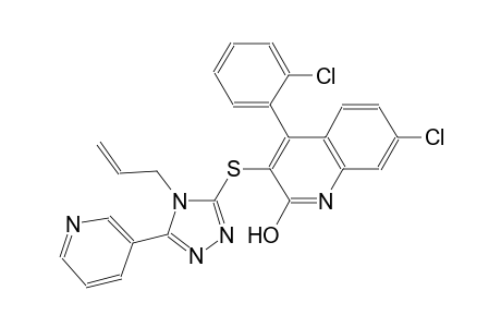 3-{[4-allyl-5-(3-pyridinyl)-4H-1,2,4-triazol-3-yl]sulfanyl}-7-chloro-4-(2-chlorophenyl)-2-quinolinol