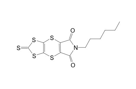 6-Hexyl-2-thioxo-6H-[1,3]dithiolo[4',5':5,6]dithino[2,3-c][1,4]pyrrole-5,7-dione