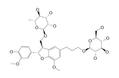JUNIPERCOMNOSIDE-B;(2S,3R)-2,3-DIHYDRO-3-HYDROXYMETHYL-7-METHOXY-2-(4'-HYDROXY-3'-METHOXYPHENYL)-5-BENZOFURAN-PROPANOL-5C-O-BETA-GLUCOPYRANOSIDE-3C
