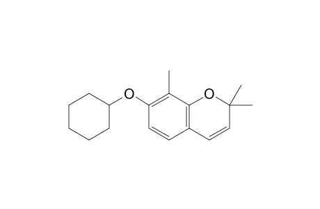 7-[Cyclohexyloxy]-2,2,8-trimethyl-chromene