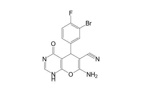 4H-Pyrano[2,3-d]pyrimidine-6-carbonitrile, 7-amino-5-(3-bromo-4-fluorophenyl)-1,5-dihydro-4-oxo-