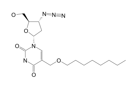 1-(3-AZIDO-2,3-DIDEOXY-ALPHA-D-ERYTHRO-PENTOFURANOSYL)-5-(OCTYLOXY-METHYL)-URACIL