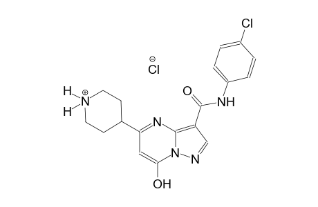 piperidinium, 4-[3-[[(4-chlorophenyl)amino]carbonyl]-7-hydroxypyrazolo[1,5-a]pyrimidin-5-yl]-, chloride