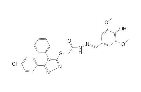 acetic acid, [[5-(4-chlorophenyl)-4-phenyl-4H-1,2,4-triazol-3-yl]thio]-, 2-[(E)-(4-hydroxy-3,5-dimethoxyphenyl)methylidene]hydrazide