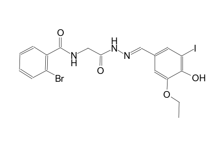 2-bromo-N-{2-[(2E)-2-(3-ethoxy-4-hydroxy-5-iodobenzylidene)hydrazino]-2-oxoethyl}benzamide