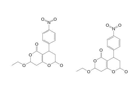 (2RS,4RS,7RS)-7-ETHOXY-2-HYDROXY-4-(4-NITROPHENYL)-5-OXO-2,3,4,5,7,8-HEXAHYDROPYRANO-[4,3-B]-PYRAN