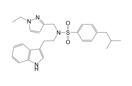 benzenesulfonamide, N-[(1-ethyl-1H-pyrazol-3-yl)methyl]-N-[2-(1H-indol-3-yl)ethyl]-4-(2-methylpropyl)-