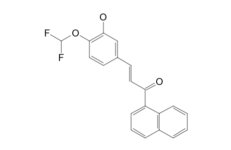 (E)-3-[4-(DIFLUOROMETHOXY)-3-HYDROXYPHENYL]-1-(NAPHTHALEN-1-YL)-PROP-2-EN-1-ONE