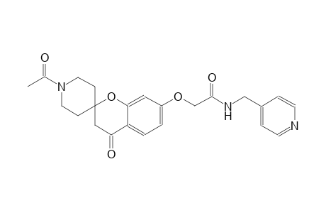 2-((1'-acetyl-4-oxospiro[chroman-2,4'-piperidin]-7-yl)oxy)-N-(pyridin-4-ylmethyl)acetamide