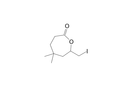 5,5-Dimethyl-7-iodomethyl-1-oxacycloheptan-2-one