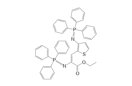 3-[(triphenylphosphoranyl)imino]-2-[[2-(ethoxycarbonyl)-2-(triphenylphosphoranyl)imino]ethenyl]thiophene