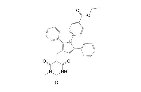 ethyl 4-{3-[(E)-(1-methyl-2,4,6-trioxotetrahydro-5(2H)-pyrimidinylidene)methyl]-2,5-diphenyl-1H-pyrrol-1-yl}benzoate