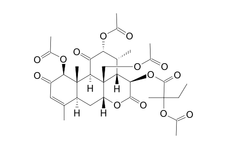 Glaucarubinone tetraacetate