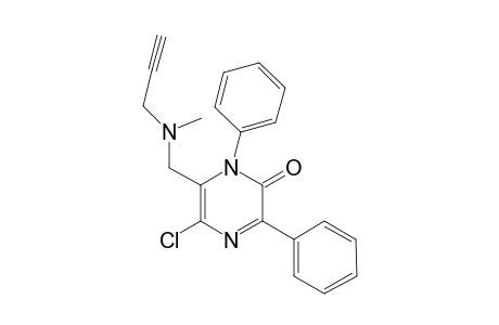 6-(N-Methyl-2-propynylaminomethyl)-5-chloro-1,3-diphenyl-2(1H)-pyrazinone