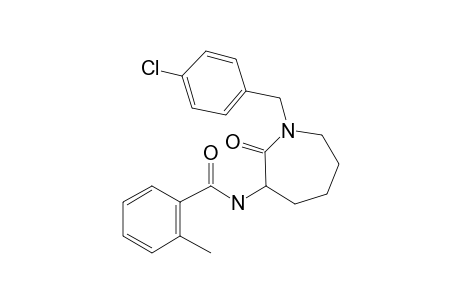 N-[1-(4-Chlorobenzyl)-2-oxoazepan-3-yl]-2-methylbenzamide