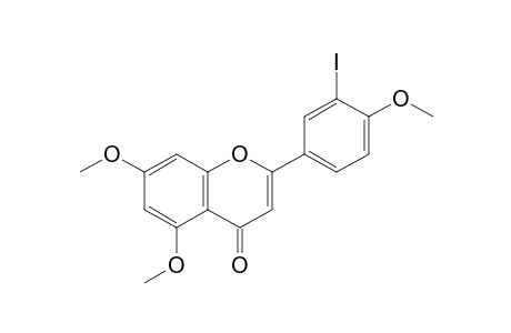 2-(3-iodanyl-4-methoxy-phenyl)-5,7-dimethoxy-chromen-4-one