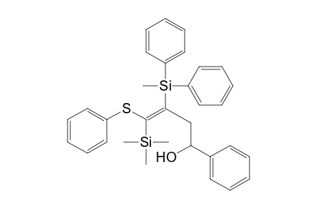 3-(Methyldiphenylsilyl)-1-phenyl-4-phenylthio-4-trimethyl-silyl-3-buten-1-ol