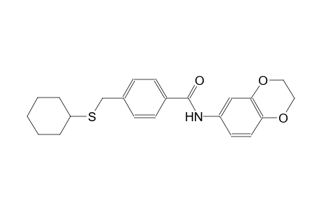 4-Cyclohexylsulfanylmethyl-N-(2,3-dihydro-benzo[1,4]dioxin-6-yl)-benzamide