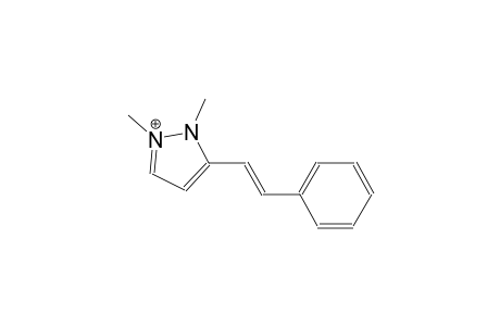 1,2-dimethyl-5-[(E)-2-phenylethenyl]-1H-pyrazol-2-ium