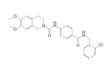 2(1H)-isoquinolinecarboxamide, N-[4-[[[(2-chlorophenyl)methyl]amino]carbonyl]phenyl]-3,4-dihydro-6,7-dimethoxy-
