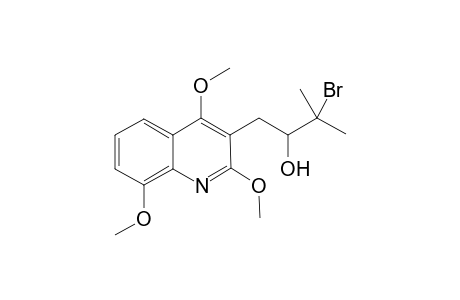 (+-)-trans-3-(3'-Bromo-2'-hydroxy-3'-methylbutyl)-2,4,8-trimethyoxyquinoline