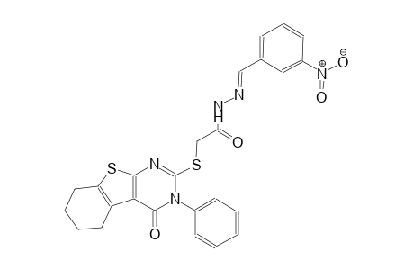 N'-[(E)-(3-nitrophenyl)methylidene]-2-[(4-oxo-3-phenyl-3,4,5,6,7,8-hexahydro[1]benzothieno[2,3-d]pyrimidin-2-yl)sulfanyl]acetohydrazide