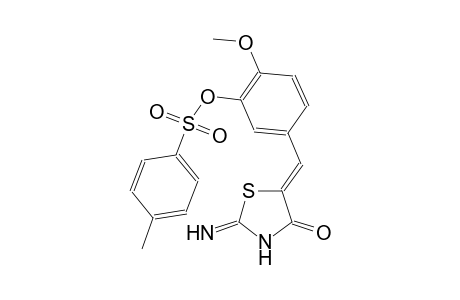 5-[(Z)-(2-imino-4-oxo-1,3-thiazolidin-5-ylidene)methyl]-2-methoxyphenyl 4-methylbenzenesulfonate