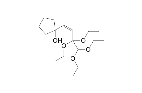 1-((Z)-3,3,4,4-Tetraethoxybut-1-enyl)cyclopentanol