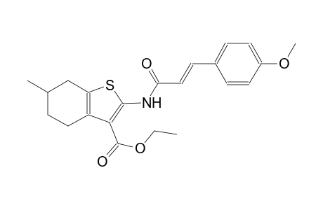 benzo[b]thiophene-3-carboxylic acid, 4,5,6,7-tetrahydro-2-[[(2E)-3-(4-methoxyphenyl)-1-oxo-2-propenyl]amino]-6-methyl-, ethyl ester