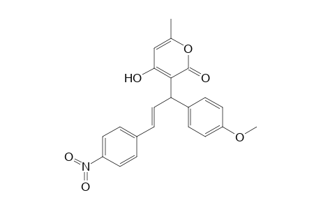 4-Hydroxy-6-methyl-3-(1-(4-methoxyphenyl)-3-(4-nitrophenyl)-2-propen-1-yl)-2-pyrone