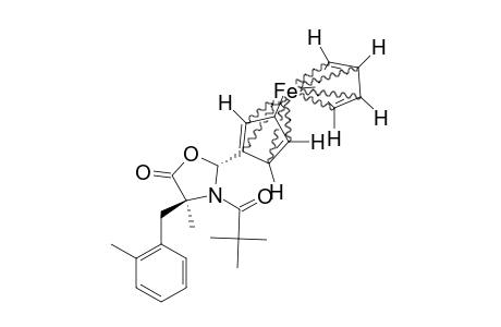 (2S,4R)-2-FERROCENYL-3-PIVALOYL-4-METHYL-4-(2-METHYLBENZYL)-1,3-OXAZOLIDIN-5-ONE