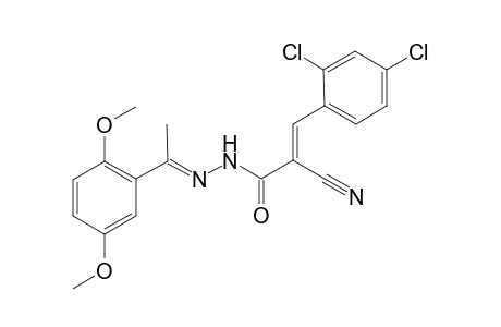 2-Cyano-3-(2,4-dichlorophenyl)-N'-[1-(2,5-dimethoxyphenyl)ethylidene]acrylohydrazide