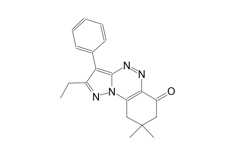 pyrazolo[5,1-c][1,2,4]benzotriazin-6(7H)-one, 2-ethyl-8,9-dihydro-8,8-dimethyl-3-phenyl-