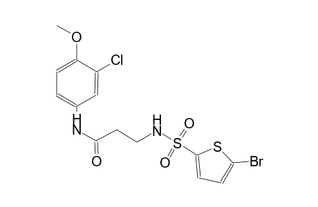 3-{[(5-bromo-2-thienyl)sulfonyl]amino}-N-(3-chloro-4-methoxyphenyl)propanamide