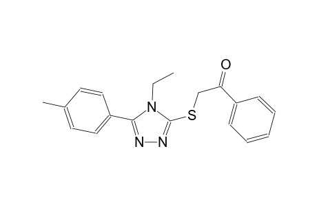 2-{[4-ethyl-5-(4-methylphenyl)-4H-1,2,4-triazol-3-yl]sulfanyl}-1-phenylethanone