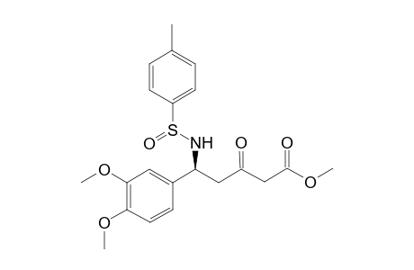 Methyl (5S)-5-(3,4-dimethoxyphenyl)-3-oxo-5-((p-tolylsulfinyl)amino)pentanoate