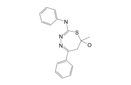 2-ANILINO-7-HYDROXY-7-METHYL-5-PHENYL-6-H-1,3,4-THIADIAZEPIN