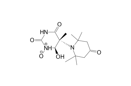 2,4(1H,3H)-Pyrimidinedione, dihydro-6-hydroxy-5-methyl-5-(2,2,6,6-tetramethyl-4-oxo-1-piperidinyl)-, N-oxide, trans-