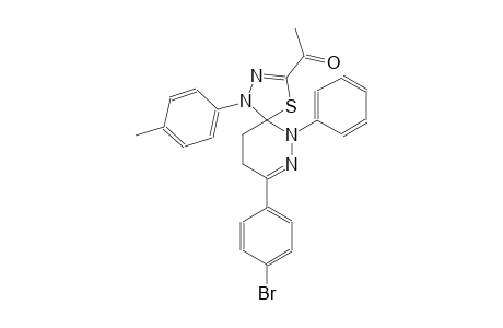 1-[8-(4-bromophenyl)-1-(4-methylphenyl)-6-phenyl-4-thia-1,2,6,7-tetraazaspiro[4.5]deca-2,7-dien-3-yl]ethanone
