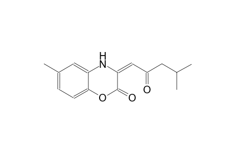 (3E)-6-methyl-3-(4-methyl-2-oxopentylidene)-3,4-dihydro-2H-1,4-benzoxazin-2-one