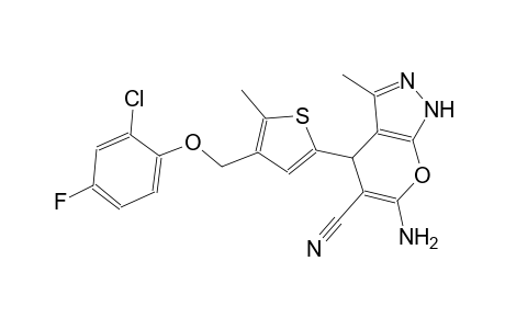 6-amino-4-{4-[(2-chloro-4-fluorophenoxy)methyl]-5-methyl-2-thienyl}-3-methyl-1,4-dihydropyrano[2,3-c]pyrazole-5-carbonitrile