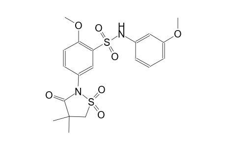 benzenesulfonamide, 5-(4,4-dimethyl-1,1-dioxido-3-oxo-2-isothiazolidinyl)-2-methoxy-N-(3-methoxyphenyl)-
