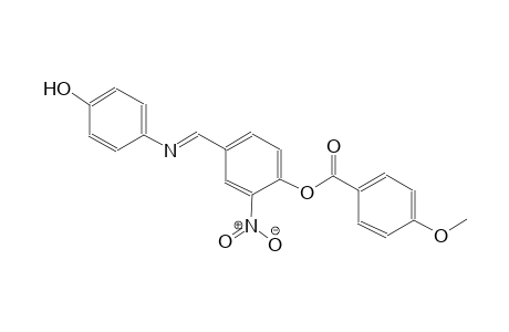 benzoic acid, 4-methoxy-, 4-[(E)-[(4-hydroxyphenyl)imino]methyl]-2-nitrophenyl ester