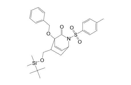 4-(Benzyloxy)-5-endo-[(tert-butyldimethylsilyloxy)methyl]-2-(4'-methylbenzenesulfonyl)-3-oxo-2-azabicyclo[2.2.2]-7-octene