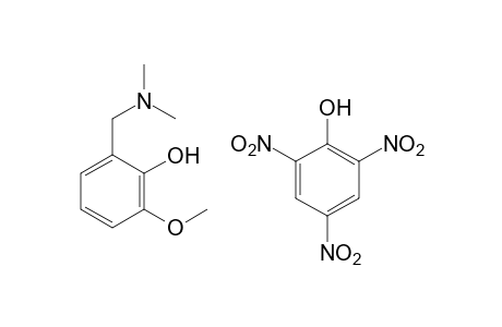 alpha-(dimethylamino)-6-methoxy-o-cresol, picrate