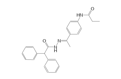 N-{4-[(1E)-N-(diphenylacetyl)ethanehydrazonoyl]phenyl}propanamide