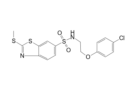 N-[2-(4-chloranylphenoxy)ethyl]-2-methylsulfanyl-1,3-benzothiazole-6-sulfonamide