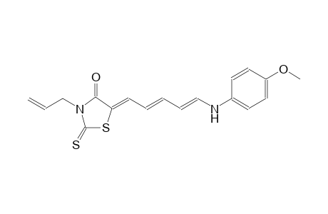 (5Z)-3-allyl-5-[(2E,4E)-5-(4-methoxyanilino)-2,4-pentadienylidene]-2-thioxo-1,3-thiazolidin-4-one