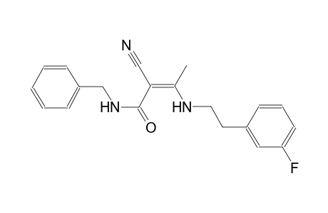 (2Z)-N-benzyl-2-cyano-3-{[2-(3-fluorophenyl)ethyl]amino}-2-butenamide