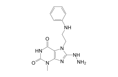 8-Hydrazino-3-methyl-7-(2-phenylamino-ethyl)-3,7-dihydro-purine-2,6-dione